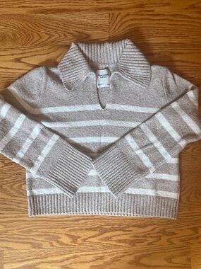 Abercrombie Striped Collared Sweater